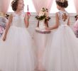 Little Girl Wedding Dresses Cheap Luxury Lovey Holy Lace Princess Flower Girl Dresses 2019 First Munion Dresses for Girls Sleeveless Tulle toddler Pageant Dresses Mc1797