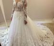 Long Sleeve Beaded Wedding Dress Awesome Elegant Beading Lace Long Sleeve Ball Gown Wedding Dresses