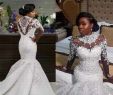 Long Sleeve Beaded Wedding Dress Lovely 2019 Luxury Gorgeous Neck Wedding Dresses African Nigerian