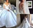 Long Sleeve Bridal Gowns Inspirational Long Sleeves Detachable Bridal Gown Satin Train Wedding