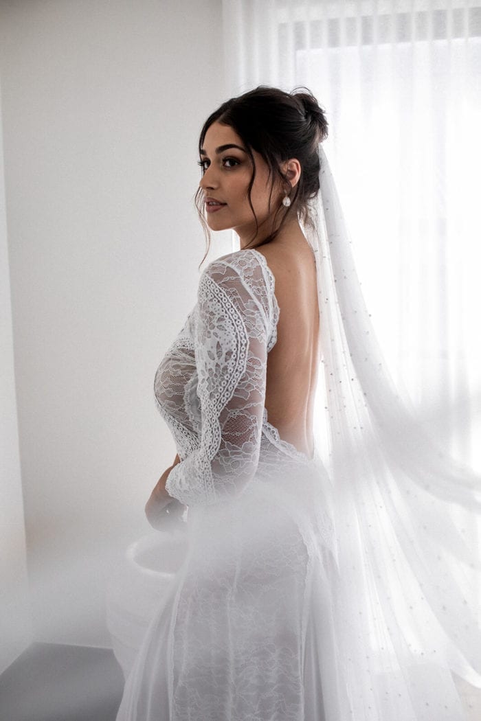 Long Sleeve Casual Wedding Dress Elegant Inca