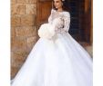 Long Sleeve Lace Ball Gown Wedding Dresses Luxury 2018 Lace Ball Gown Wedding Dresses Sheer Neck Long Sleeve Appliques Lace Plus Size Wedding Dresses Vestido De Noiva