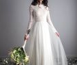 Long Sleeve Silk Wedding Dresses Lovely Long Sleeve Wedding Dress Scoop Back Wedding Dress Wear