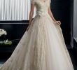 Long Sleeve Silk Wedding Dresses Unique Trendy Bridal Gown