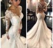 Long Sleeve Wedding Dress for Sale Luxury Chic Lace Applique Long Sleeves Wedding Gowns 2019 Y buttons Back Wedding Dresses Mermaid Tulle Bridal Dress China
