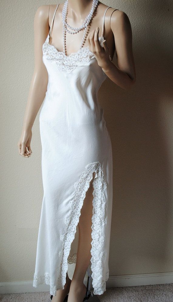 Long White Silk Dress Best Of Pin On Lingerie Addicts On Etsy