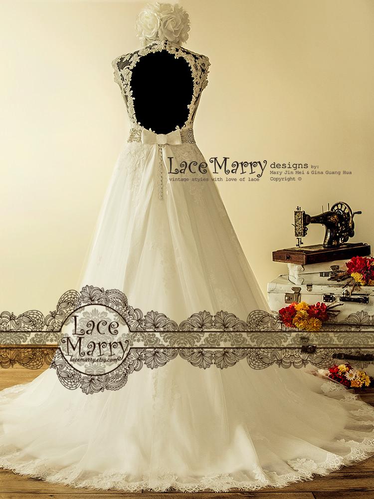 Love Marley Wedding Dresses New Bohemian Lace Wedding Dress with Illusion top Sweetheart
