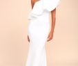 Lulus Wedding Guest Dresses Best Of so Amazed White E Shoulder Maxi Dress