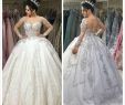 Luxurious Wedding Gown Inspirational Plus Size Crystals Lace Arabic 2019 Wedding Dresses Long Sleeves Sheer Neck Bridal Dresses Luxurious Wedding Gowns Wedding Dresses 2014 Ball Gown