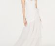 Macy Wedding Dresses Beautiful Calvin Klein V Neck organza Ruffle Gown In 2019