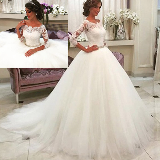 vintage wedding dresses cheap romantic ball gown vestiod de novia 2017 vintage priceness wedding fashionable