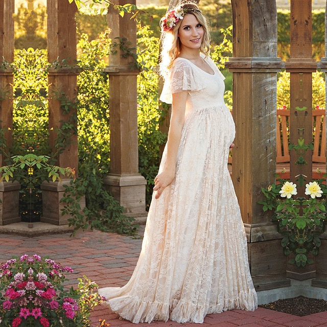 Maternity Dresses for A Wedding New Us $8 4 Off New Maternity Graphy Props White Pink Light Yellow Y Maxi Dress Elegant Pregnancy Shoot Women Maternity Lace Dress In