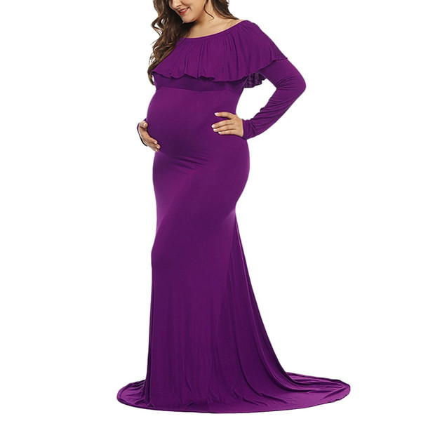 Maternity Dresses to Wear to A Wedding Luxury 2019 Fashion New Maternity Dresses for Pregnant Women Trailing Long Elegant Maternity Dresses for Shoot Winter Pregnancy Dress From Friendhi