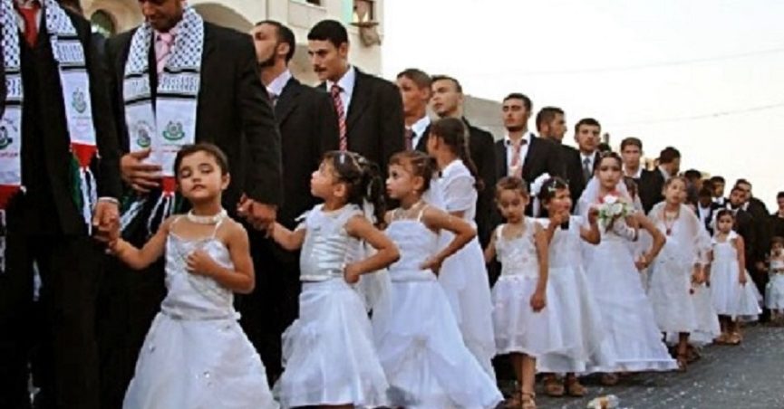 Men forced to Wear Wedding Dresses Lovely Do these Graphs Show A Hamas organized Wedding Of Men