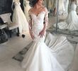 Mermaid and Trumpet Wedding Dresses Lovely Charming Mermaid Long Sleeves Wedding Dresses 2019 Engagement Dresses Sheer Lace Appliques Trumpet Long Bridal Gowns Robe De Mariee Bc0405