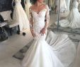 Mermaid and Trumpet Wedding Dresses Lovely Charming Mermaid Long Sleeves Wedding Dresses 2019 Engagement Dresses Sheer Lace Appliques Trumpet Long Bridal Gowns Robe De Mariee Bc0405