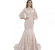 Mermaid Style Wedding Gowns Luxury Three Quarter Sleeve Y Women Arabic Wedding Party Dresses