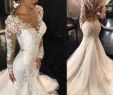 Mermaid Wedding Dresses Under 500 New Long Sleeve Mermaid Wedding Dresses 2017 Illusion Vestido De Noiva De Renda O Neck Sheer Back Slin Fishtail Bridal Gowns Silver Wedding Dress Wedding