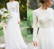 Mexican Style Wedding Dresses Luxury Discount Modest Bohemian Style Spring Country Wedding Dresses with Long Sleeves 2019 Bateau Neck A Line Lace Chiffon Beach Boho Bridal Gowns Cheap