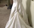 Michael Angelo Wedding Dresses New Michaelangelo Satin Halter V Neck Wedding Gown Size 6 $200