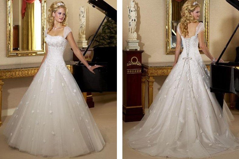Wedding Dress David s Bridal Michaelangelo size12 pearl