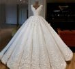 Mid Calf Wedding Dresses New Luxury Ball Gown Designer Wedding Dresses 2019 A Line Satin Lace Appliqued Wedding Bridal Gowns Deep V Neck Country Wedding Gowns Ballroom Wedding