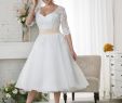 Mid Length Wedding Dresses Luxury Elegant Plus Size Wedding Dresses A Line Short Tea Length