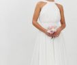 Midi Wedding Dresses Luxury Edition Edition Halter Midi Wedding Dress with V Back