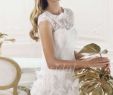 Mini Wedding Dresses Beautiful Sheath Column Scoop Neck Short Mini Lace Wedding Dress with