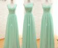 Mint Dresses for Wedding Inspirational Mint Green Long Chiffon Bridesmaid Dress 2019 A Line Pleated