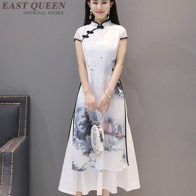 Qipao traditional Chinese oriental dress women cheongsam modern Chinese dress qi pao female la s asian dress FF1095 Ej8 tcc0