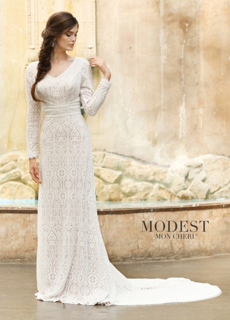 Modest Wedding Dresses with Long Sleeves Unique Modest Bridal by Mon Cheri Tr Long Sleeve Wedding Dress