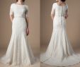 Modest Wedding Dresses with Sleeves Unique 2018 Mermaid Lace Modest Wedding Dresses with Half Sleeves Vintage Country Western Lds Bridal Gowns Simple Religious Wedding Gowns Custom Wedding