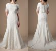 Modest Wedding Gowns with Sleeves Luxury 2018 Mermaid Lace Modest Wedding Dresses with Half Sleeves Vintage Country Western Lds Bridal Gowns Simple Religious Wedding Gowns Custom Wedding