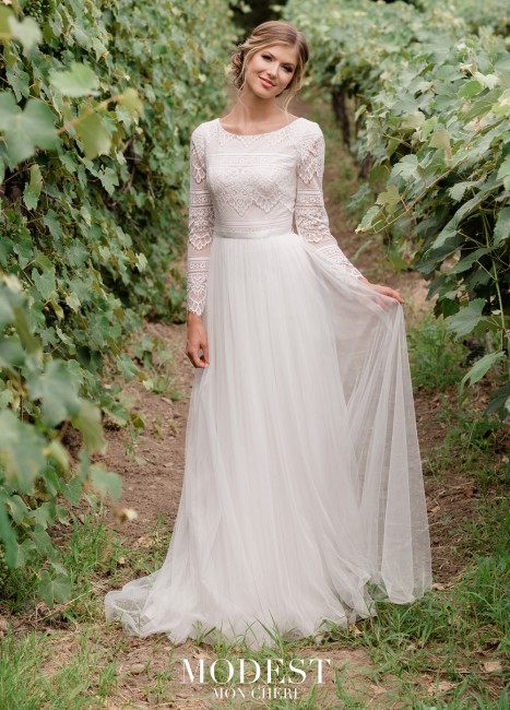 modest bridal by mon cheri tr lace top wedding gown 01 565