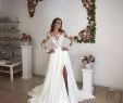 Monique Lhuillier Wedding Dresses Cost Beautiful Discount 2018 A Line Long Sleeves Wedding Dresses High Side Split Summer Bohemian Beach Sheer Neck Lace Applique Country Long Plus Size Bridal Gowns