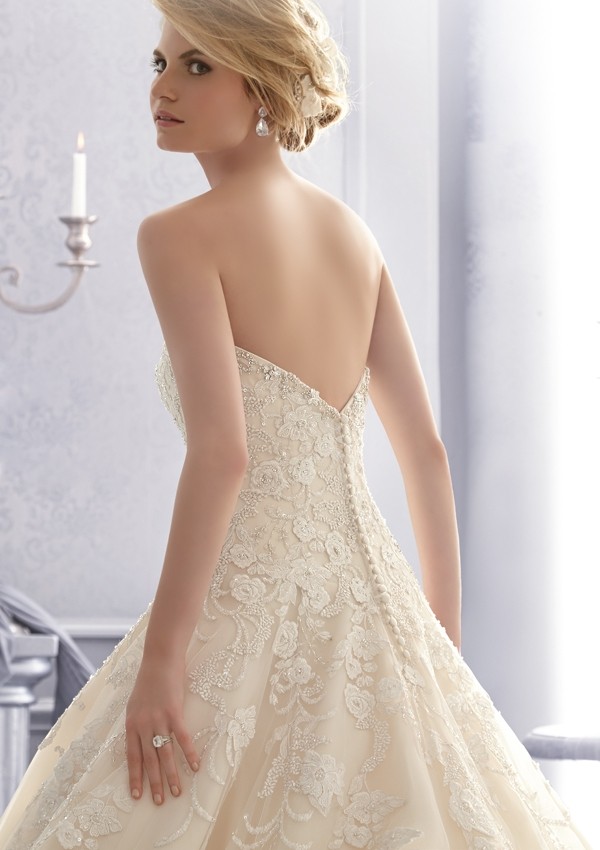 mori lee bridal 2671 lace ballgown wedding dress 03 119