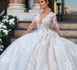 Mormon Wedding Dresses Rules New Luxury Long Sleeve Wedding Dresses Plunging Neckline Lace Applique Crystal Desing 2017 Bridal Gowns Court Train Modest Wedding Dress