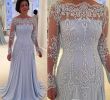 Mother Of the Groom Dresses for Summer Outdoor Wedding Awesome New Long Lace Sleeves formal Mother the Bride Dresses Appliques Pearls Mother evening Gowns Plus Size Customized