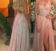 My Dress Line Beautiful Newest A Line Glitters V Neck Sparkly Open Back High Side Split Blush Pink Tulle Prom Dresses Lace Beadings Sheer Sash Y Stunning Long Gowns Pink