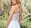 Nautical Wedding Dresses New Chiffon A Line Gown with Racerback and High Slit