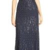 Navy Blue Dresses to Wear to A Wedding Beautiful Navy Blue Beaded Gown with Sleeves Gorgeous formal Mother