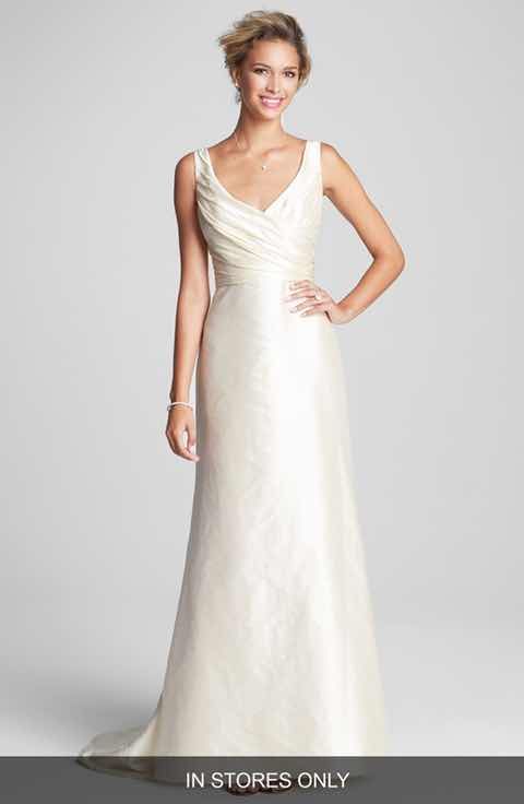 Nordstrom Bridal Dresses Luxury Caroline Devillo Dana Fluted Silk Shantung Dress In