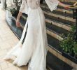 Off White Beach Wedding Dresses Inspirational Long Sleeve Lace Wedding Dresses F the Shoulder Ivory