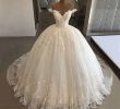 Off White Wedding Dress New 2019 Luxury Country Ball Gown Wedding Dresses F the Shoulder Full Lace Appliques Sequins Bead Bridal Gowns Long Chapel Train Vestidos Lace Wedding