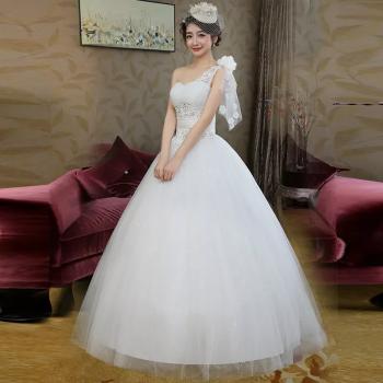 One Shoulder Wedding Dresses Fresh Wedding Bridal Dresses Simple E Shoulder Lace Bandage Princess Dress