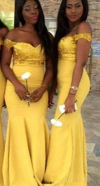 Oprah Wedding Dresses Inspirational 2019 Yellow Sequined Mermaid Bridesmaid Dresses F Shoulder Wedding Guest Dress Sequins Plus Size Wedding Party Dresses Maid Honor Gowns Bridemaid