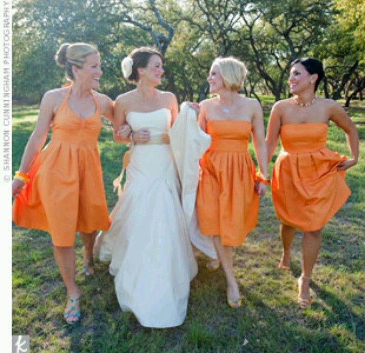 Orange Wedding Dresses New orange 2 Bridesmaid Dresses