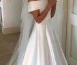 Over the Shoulder Wedding Dress Awesome F the Shoulder Modest Simple Wedding Gowns