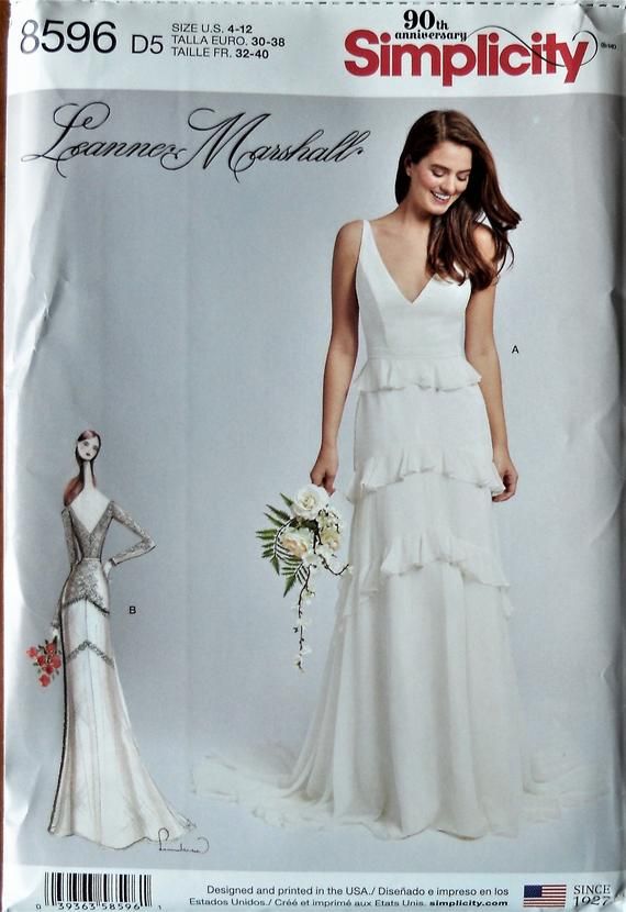 Pattern Wedding Dresses New Simplicity 8596 Simplicity 0868 Bridal Gown Pattern